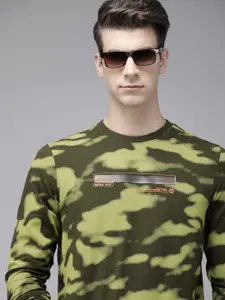 SPYKAR Round Neck Abstract Printed Pullover Sweatshirt