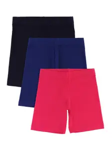 Bodycare Kids Girls Pack Of 3 Solid  Shorts