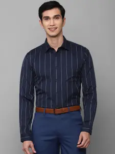Allen Solly Men Navy Blue Slim Fit Striped Cotton Formal Shirt