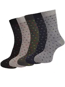 Dollar Socks Men Pack Of 5 Assorted Above Ankle-Length Cotton Socks