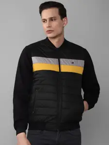 Louis Philippe Sport Men Black Colourblocked Padded Jacket