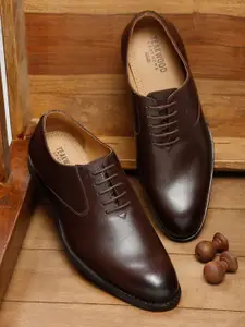 Teakwood Leathers Men Brown Solid Leather Formal Oxford Shoes
