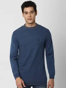 Peter England Casuals Men Blue Casual Pullover