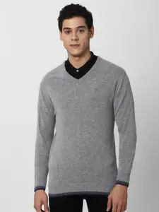 Peter England Casuals Men Grey Pullover