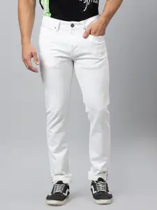 Being Human Men White Solid Slim Fit Jeans