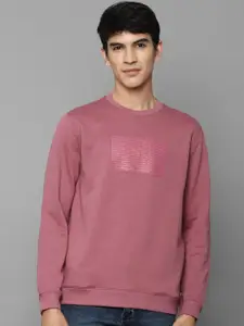 Allen Solly Men Pink Printed Sweatshirt