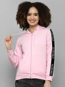 Allen Solly Woman Pink Hooded Sweatshirt