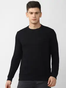 Van Heusen Sport Men Black Solid Sweatshirt