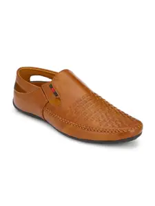 Fentacia Men Tan Shoe-Style Sandals