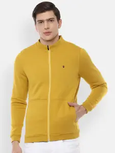 Louis Philippe Sport Men Yellow Solid Sweatshirt