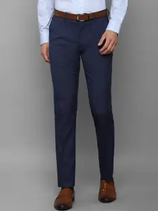 Louis Philippe Men Navy Blue Slim Fit Trousers