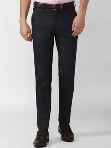 Van Heusen Men Navy Blue Slim Fit Trousers