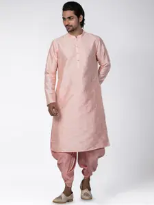 KISAH Men Pink Solid Kurta