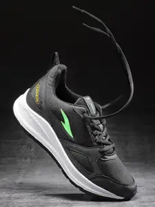 ASIAN Men Black Mesh Running Non-Marking Shoes