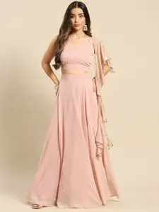 MABISH by Sonal Jain Pink Ready to Wear Lehenga & Blouse With Dupatta