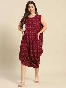 MABISH by Sonal Jain Ethnic Motifs A-Line Midi Ethnic Dress