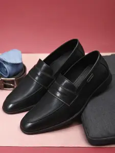 ALBERTO MORENO Men Black Slip-On Formal Shoes