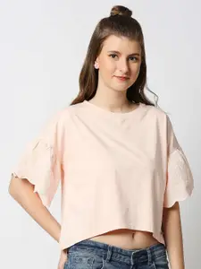 Pepe Jeans Women Pink Extended Sleeves T-shirt