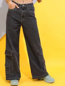 Tokyo Talkies Women Grey Wide Leg Jeans