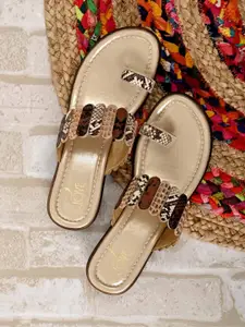 Jove Gold-Toned Embellished Block Sandals
