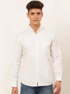 JAINISH Men Solid White Classic Casual Shirt