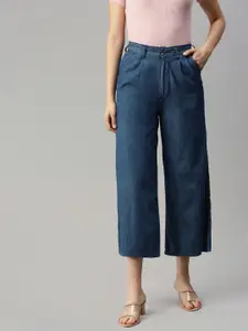 ADBUCKS Women Blue Flared High-Rise Jeans
