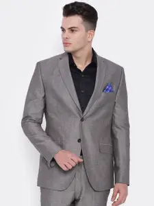 SUITLTD Grey Slim Fit Single-Breasted Formal Slim Fit Blazer
