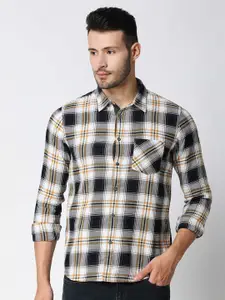 Pepe Jeans Men Yellow Tartan Checked Casual Shirt