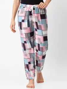 FashionRack Women Multicolored Printed Cotton Lounge Pants