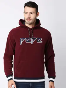 Pepe Jeans Men Red Hooded Sweatshirt