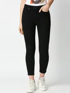 Pepe Jeans Women Black Skinny Fit High-Rise Jeans