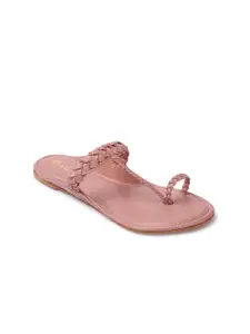 Picktoes Women Pink One Toe Flats