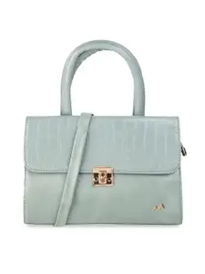 Metro Sea Green Textured Structured Satchel