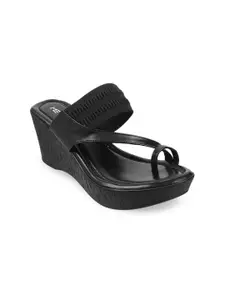 Metro Black Wedge Heels
