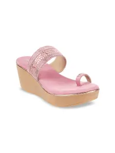 WALKWAY by Metro Pink Embellished Wedge Heels
