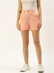 BRINNS Women Peach-Coloured Shorts