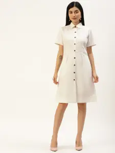 BRINNS Off White Shirt Midi Dress