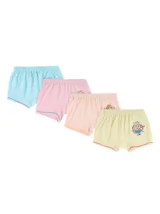 Bodycare Kids Girls Frozen Printed Pack Of 4 Shorts