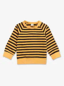 Hopscotch Hopscotch Boys Yellow Striped Sweatshirt