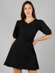 Fashfun Black Crepe Dress