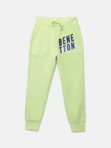 United Colors of Benetton Boys Logo Printed Cotton Joggers