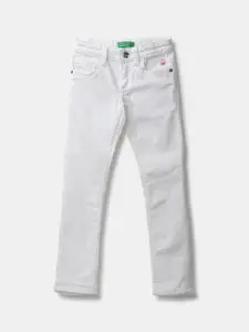 United Colors of Benetton Girls White Slim Fit Jeans