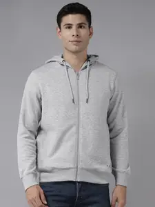 Almo Wear Men Grey Hooded Cotton Lightweight Ultra-warm Sweatshirt