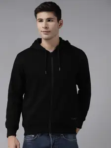 Almo Wear Men Black Hooded Sweatshirt