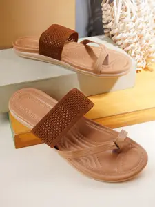 Style Shoes Women Brown One Toe Flats