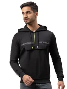 Being Human Men Black Hooded Sweatshirt