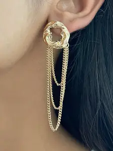 Ayesha Oversized Hammered Drop Earrings