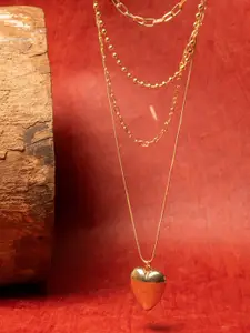 Jewelz Gold-Toned Gold-Plated Layered Necklace