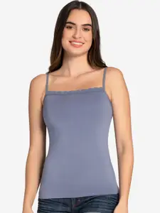 Amante Women Blue Solid Non-Padded Camisoles