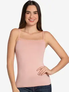 Amante Women Pink Solid  High Coverage Seamless Camisole